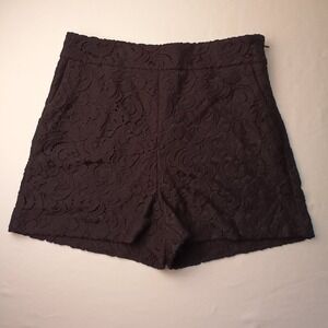 NWT Express 2" Microshorts Size 4 High Waist Crochet‎ Lace Black Color